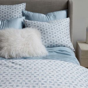 West Elm Organic Optic Prism Sateen King Duvet